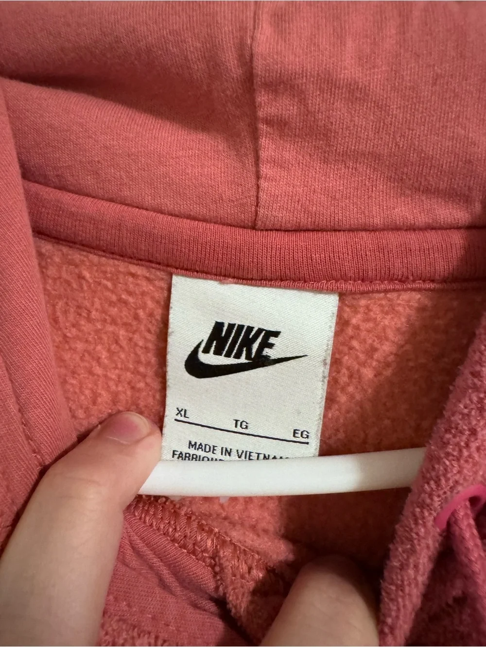 Nike Coral Pink fuzzy pullover Hoodie